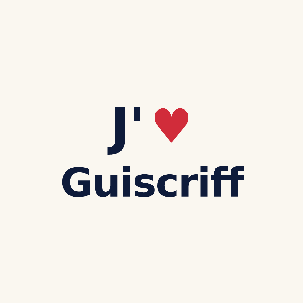 Tasse personnalisée Guiscriff — design J'aime Guiscriff