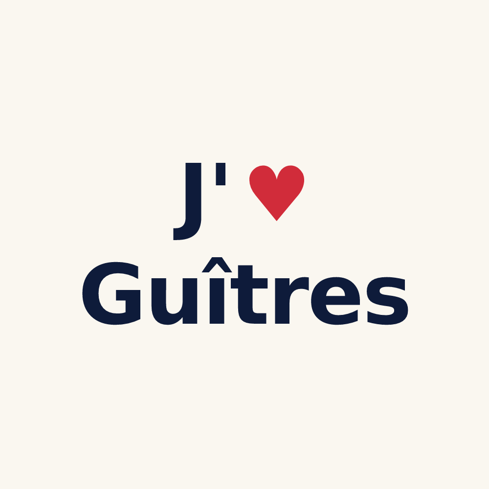 Tasse personnalisée Guîtres — design « J'aime Guîtres » imprimé sur la tasse
