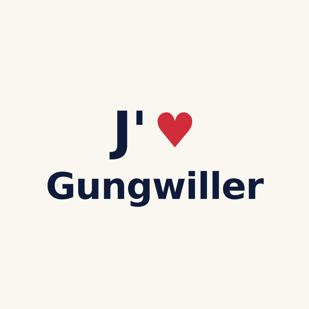 Tasse personnalisée Gungwiller — design J'aime Gungwiller