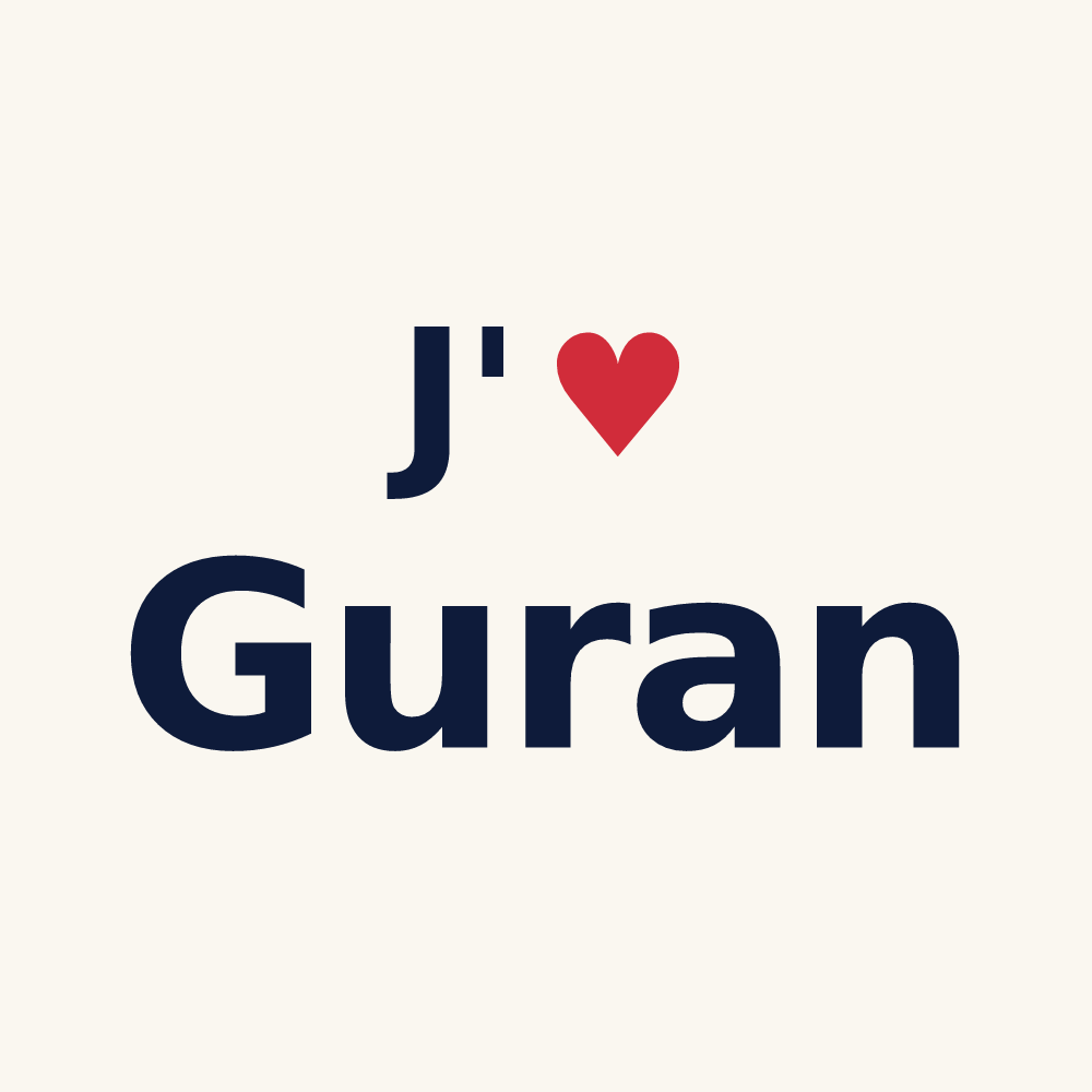 Tasse personnalisée Guran — design J'aime Guran