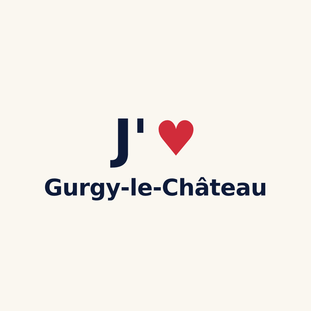 Tasse personnalisée Gurgy-le-Château — design J'aime Gurgy-le-Château