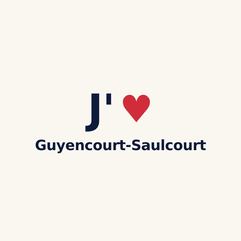 Tasse personnalisée Guyencourt-Saulcourt — design J'aime Guyencourt-Saulcourt