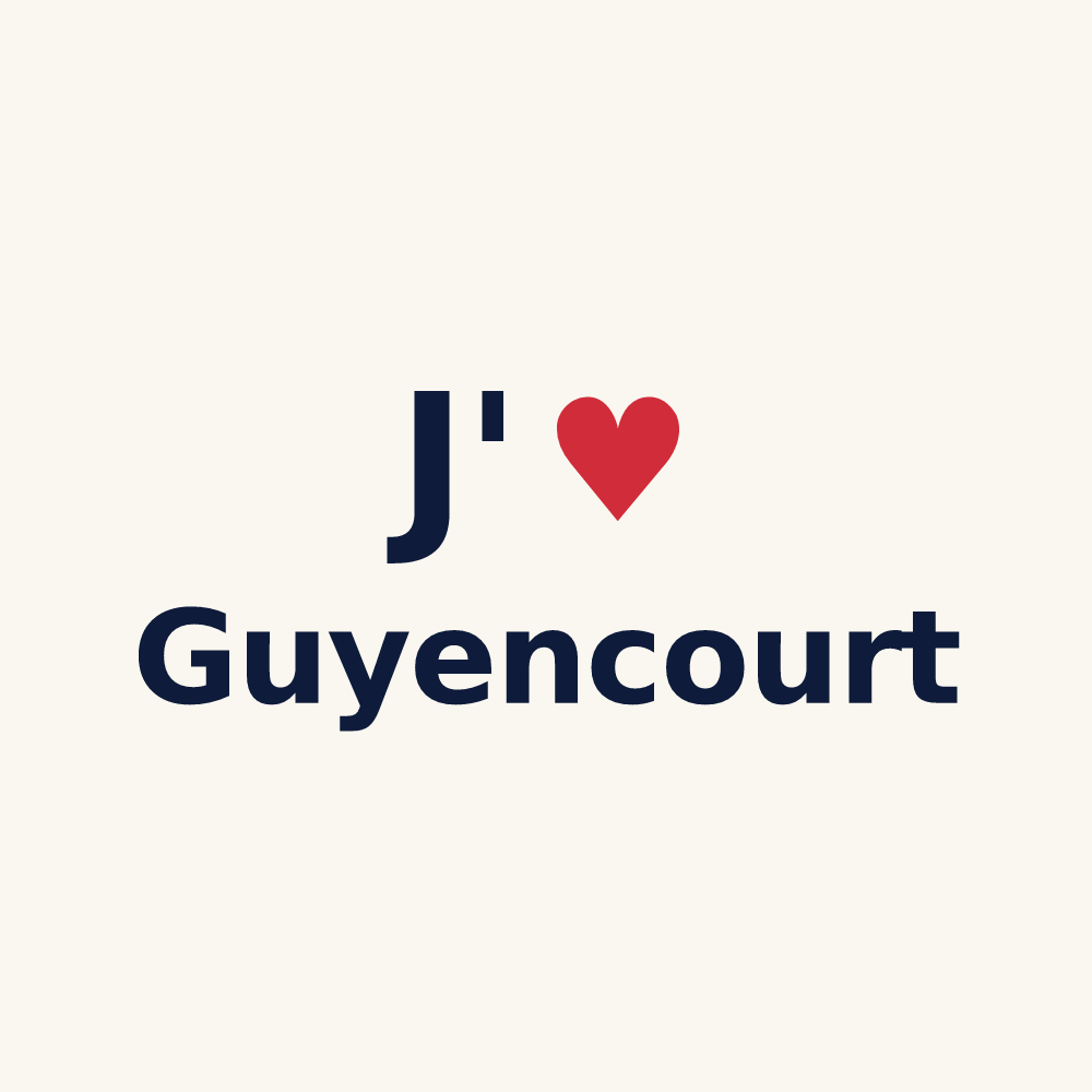 Tasse personnalisée Guyencourt — design J'aime Guyencourt
