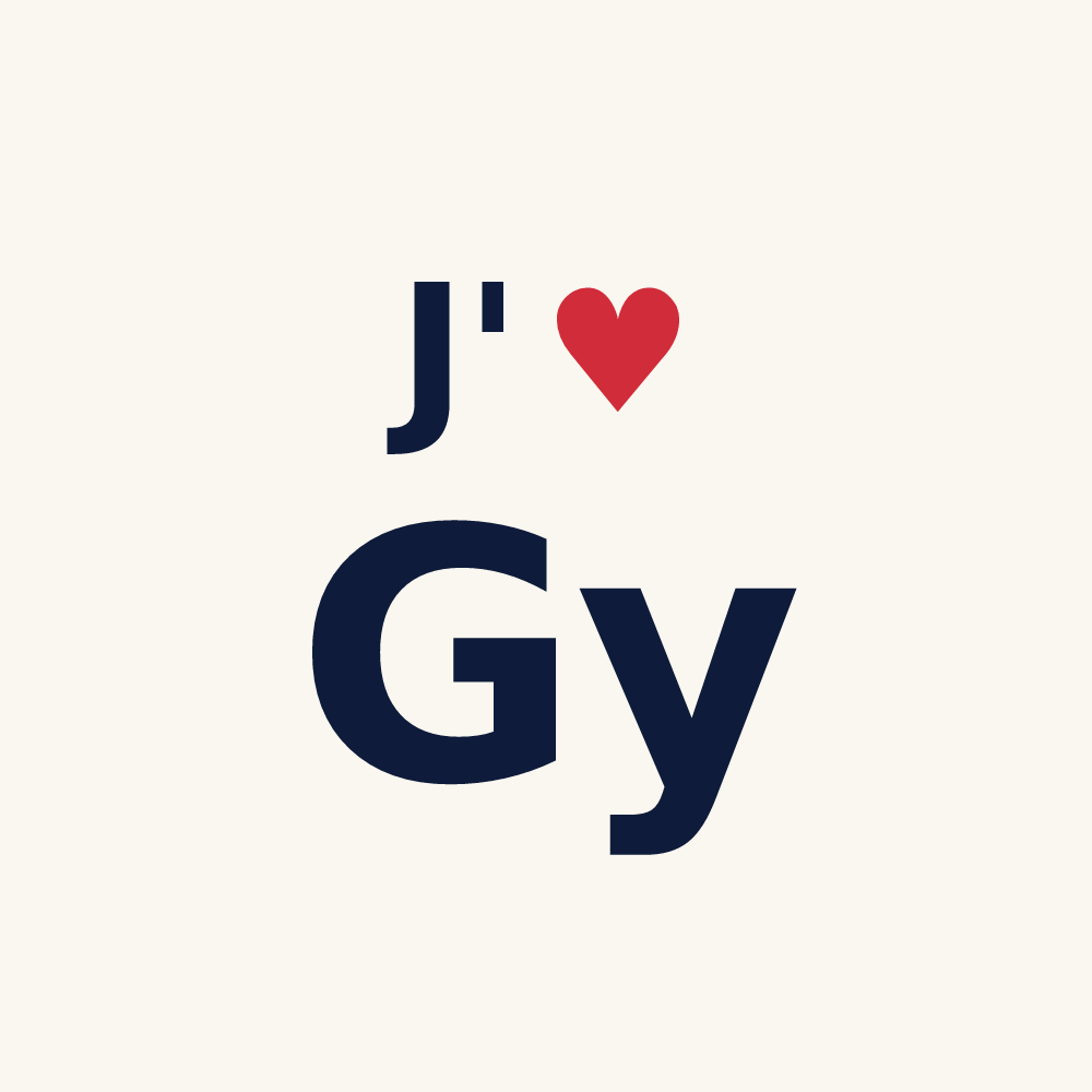 Tasse personnalisée Gy — design « J'aime Gy » imprimé sur la tasse
