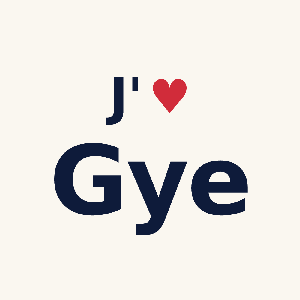 Tasse personnalisée Gye — design « J'aime Gye » imprimé sur la tasse