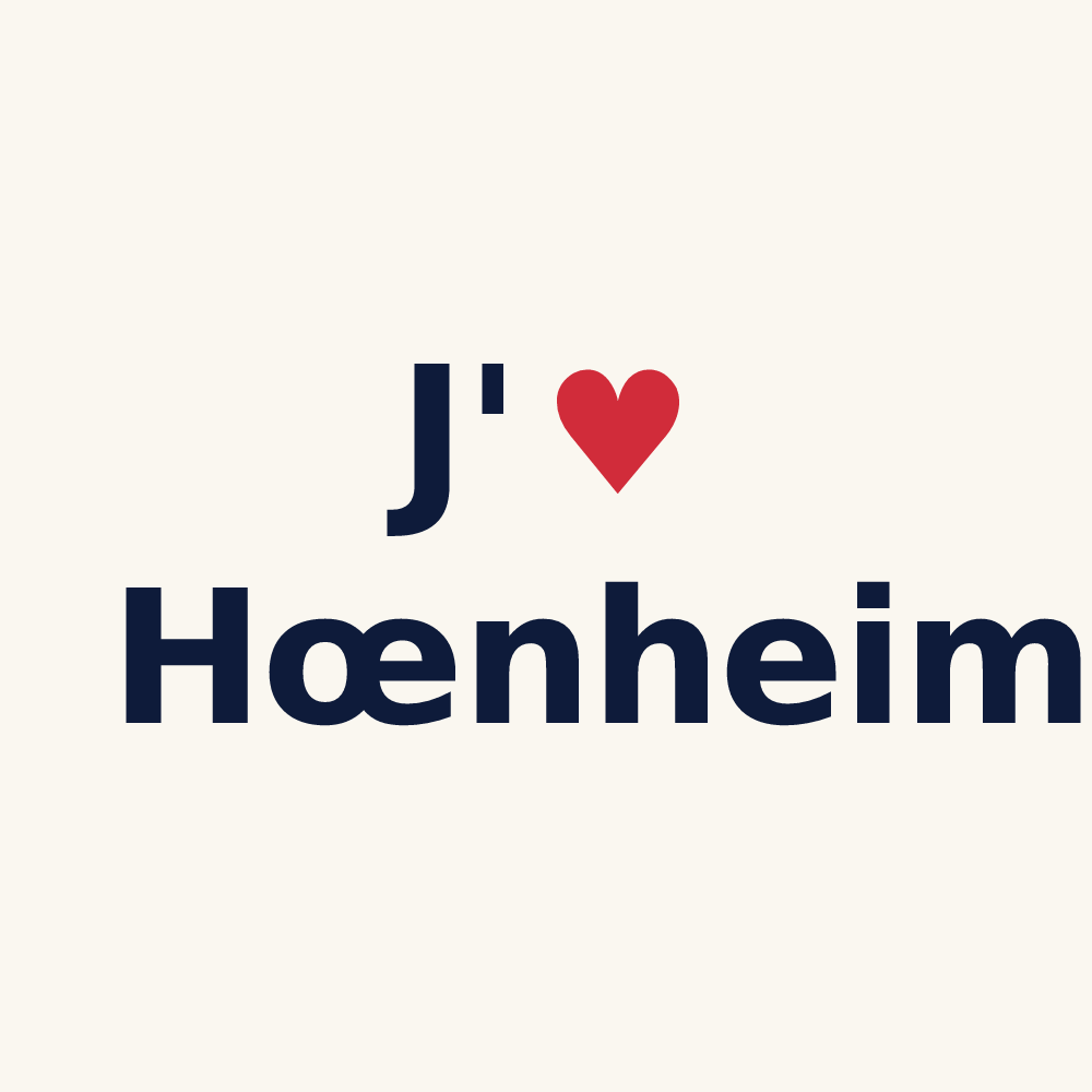 Tasse personnalisée Hœnheim — design « J'aime Hœnheim » imprimé sur la tasse