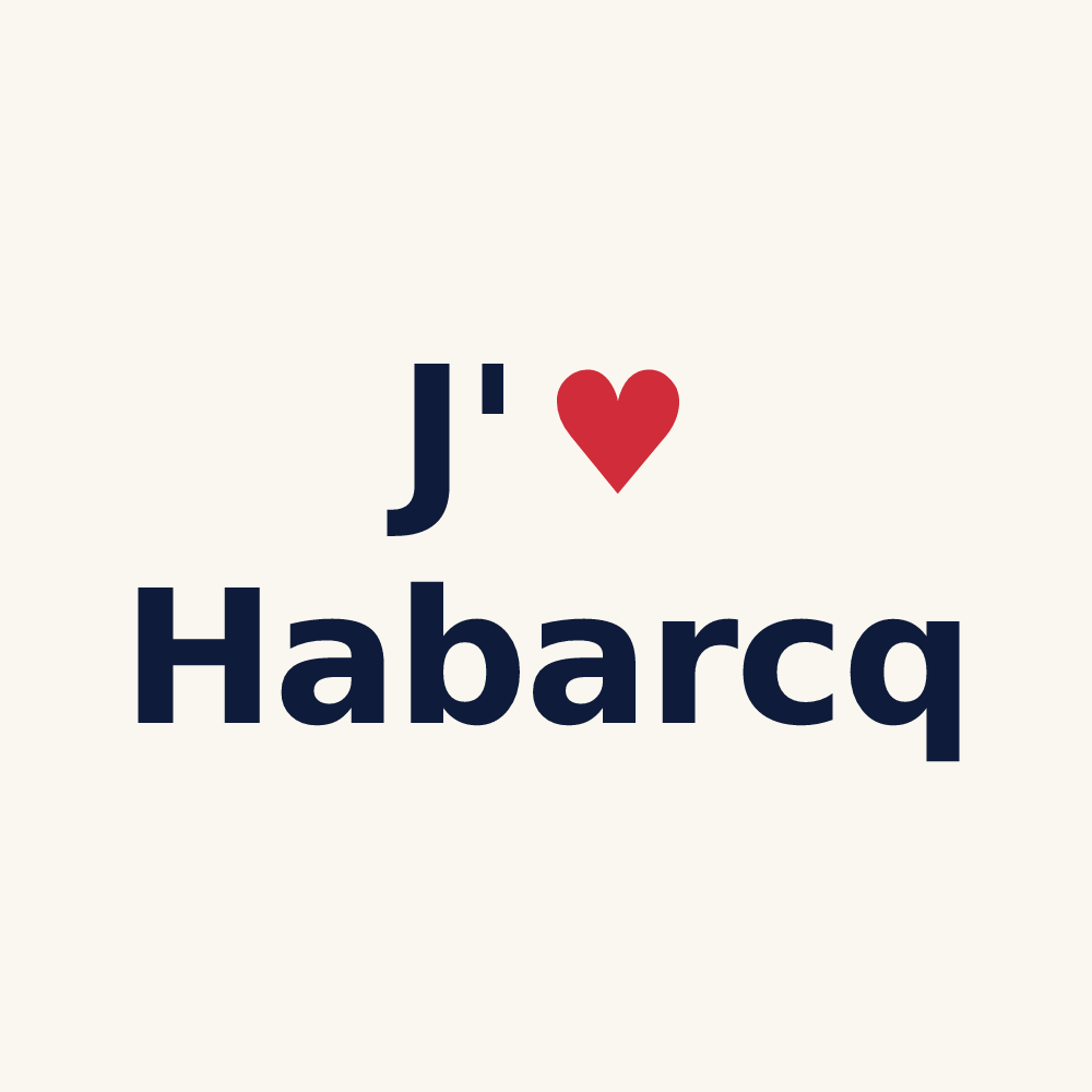 Tasse personnalisée Habarcq — design « J'aime Habarcq » imprimé sur la tasse