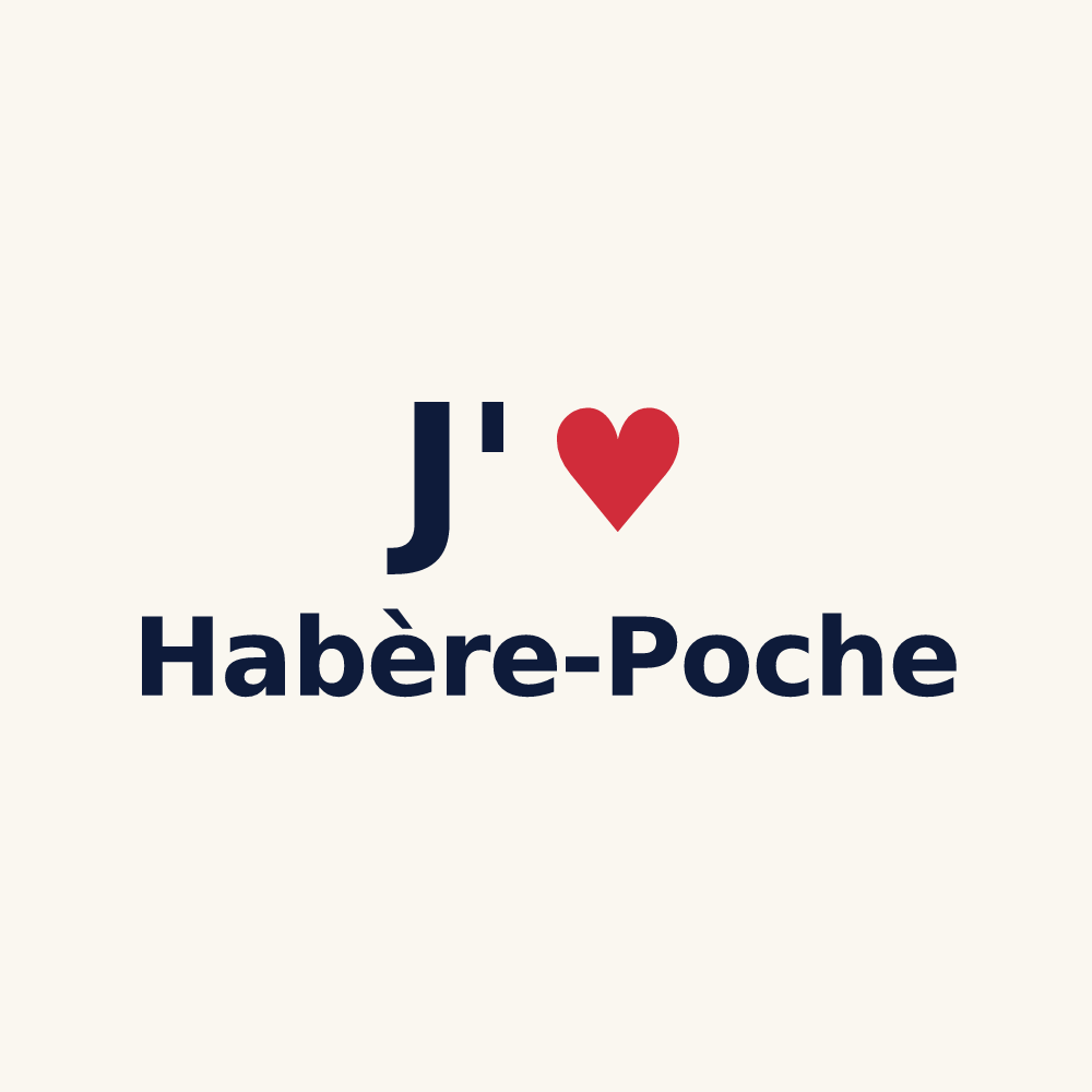 Tasse personnalisée Habère-Poche — design J'aime Habère-Poche