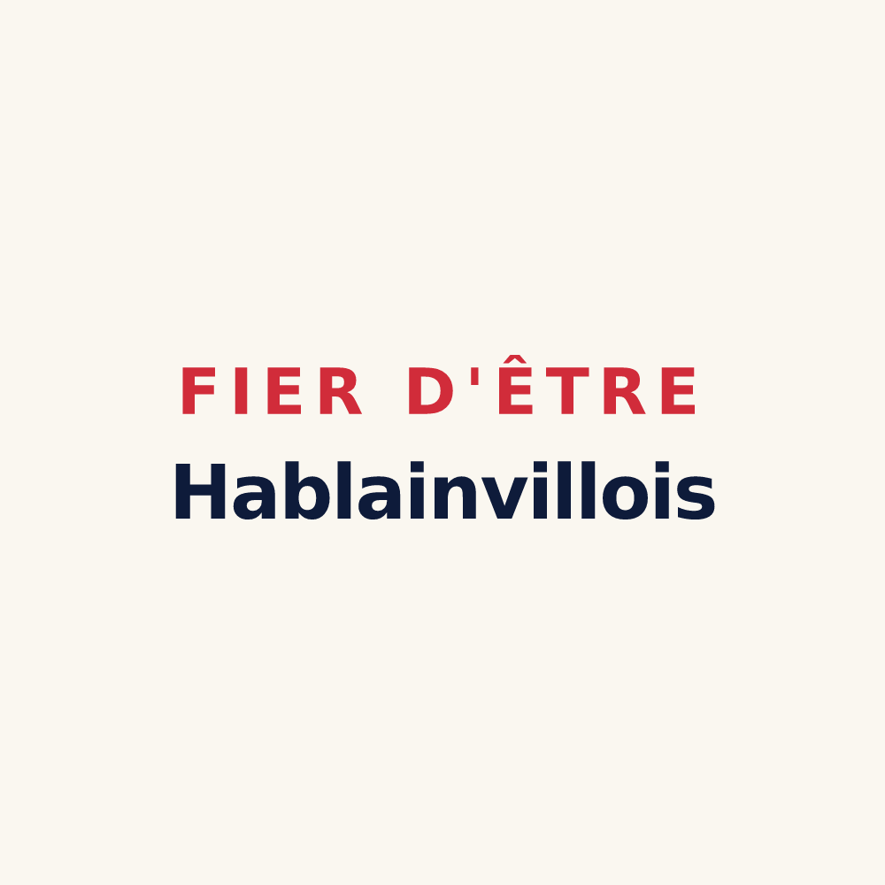 Tasse « Fier d'être Hablainvillois » — design pour Hablainville
