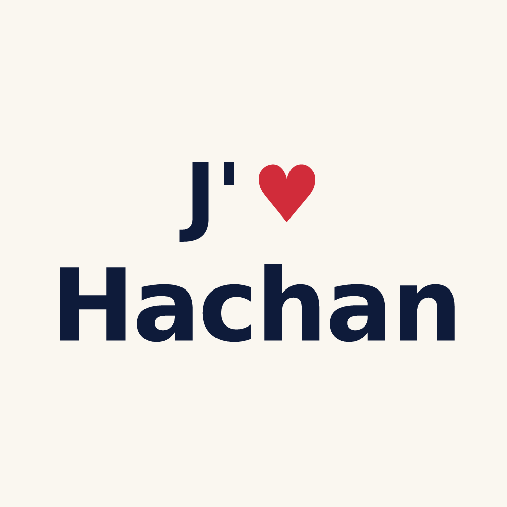 Tasse personnalisée Hachan — design J'aime Hachan