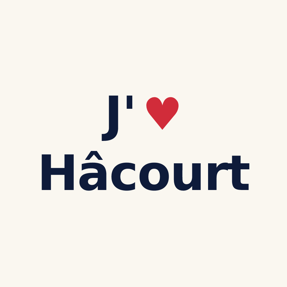 Tasse personnalisée Hâcourt — design J'aime Hâcourt