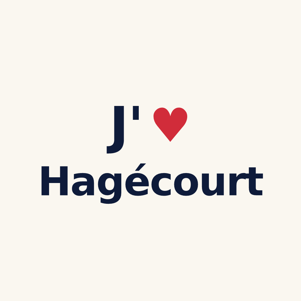 Tasse personnalisée Hagécourt — design J'aime Hagécourt