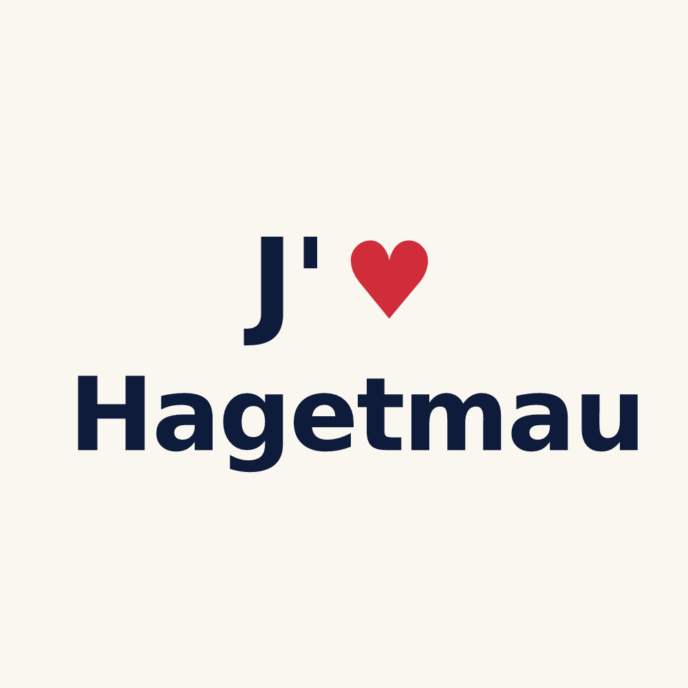 Tasse personnalisée Hagetmau — design « J'aime Hagetmau » imprimé sur la tasse