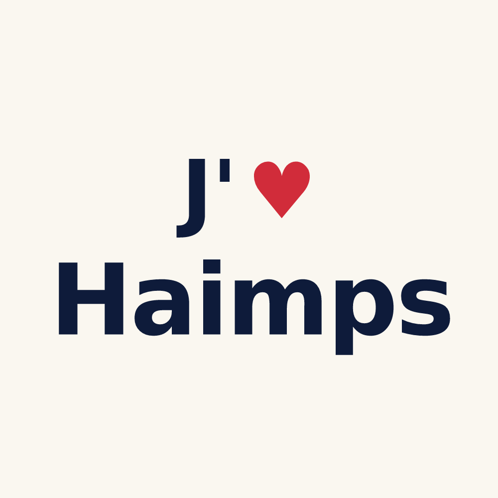 Tasse personnalisée Haimps — design J'aime Haimps