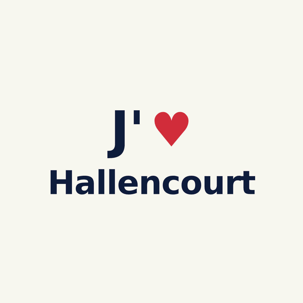 Tasse personnalisée Hallencourt — design J'aime Hallencourt