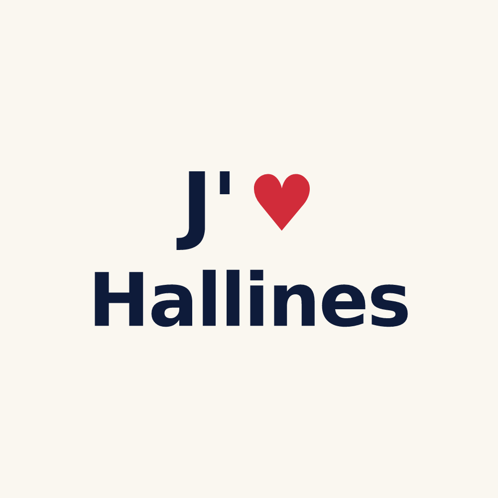 Tasse personnalisée Hallines — design J'aime Hallines