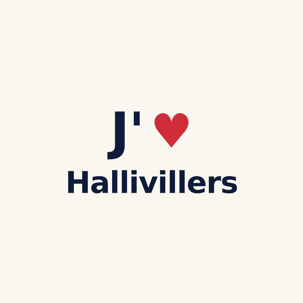 Tasse personnalisée Hallivillers — design J'aime Hallivillers