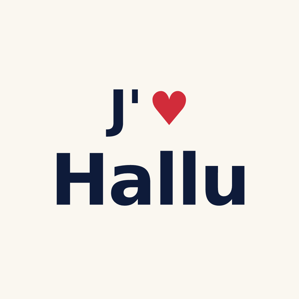 Tasse personnalisée Hallu — design J'aime Hallu