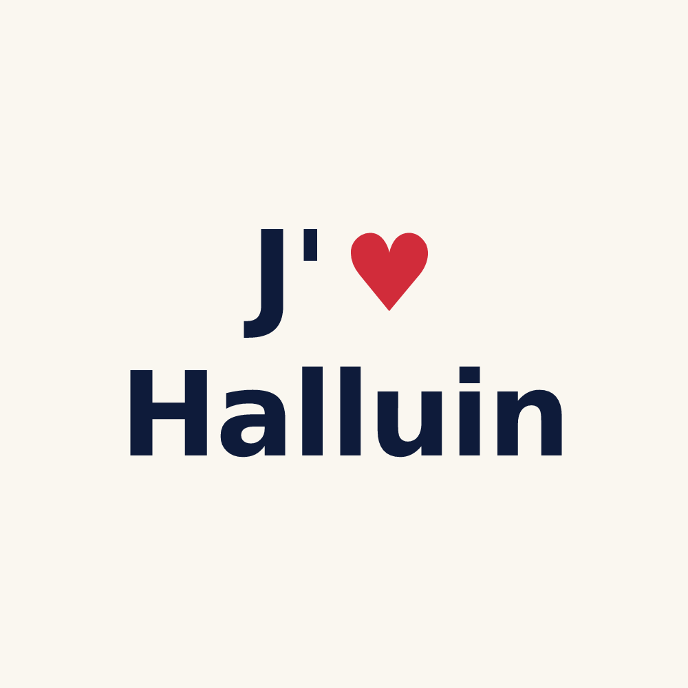 Tasse personnalisée Halluin — design J'aime Halluin