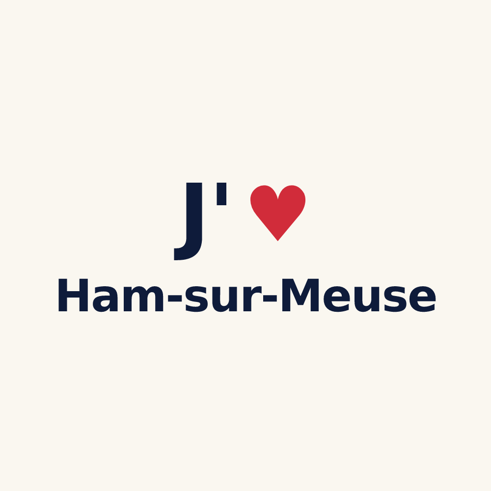 Tasse personnalisée Ham-sur-Meuse — design J'aime Ham-sur-Meuse
