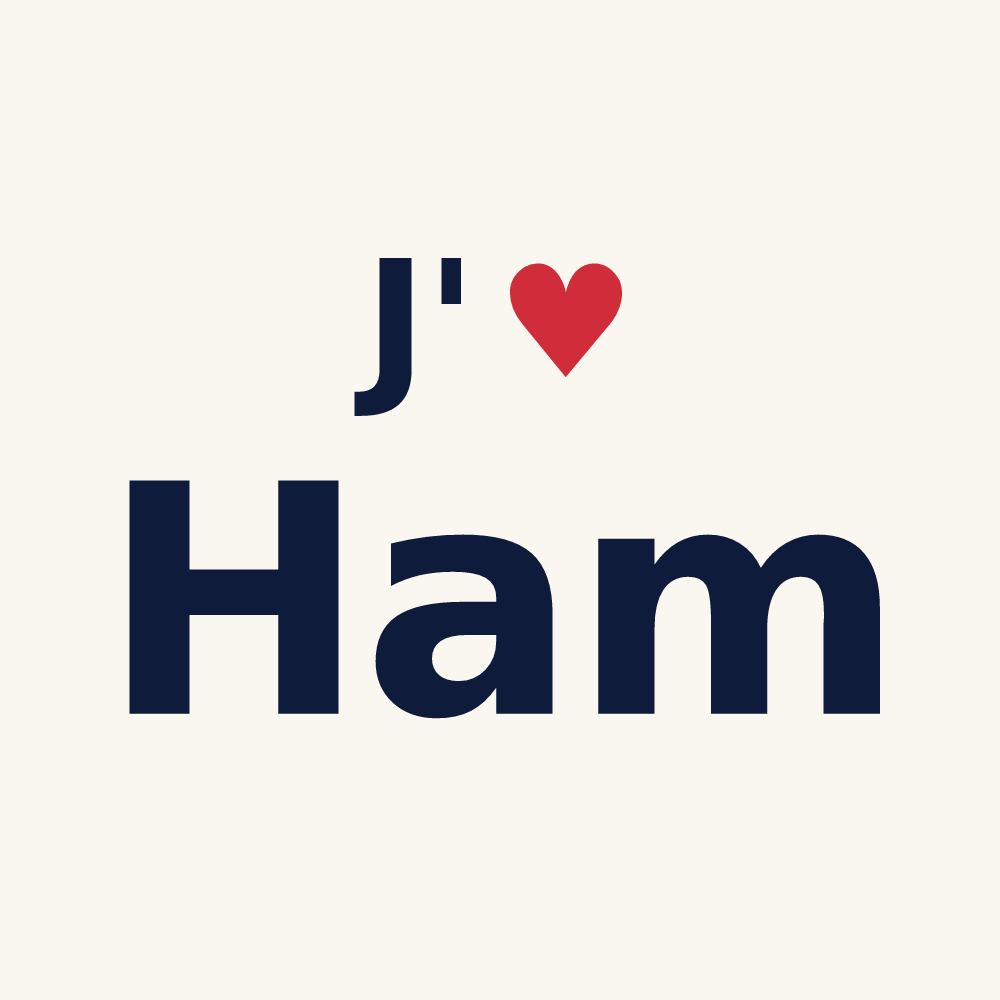 Tasse personnalisée Ham — design « J'aime Ham » imprimé sur la tasse