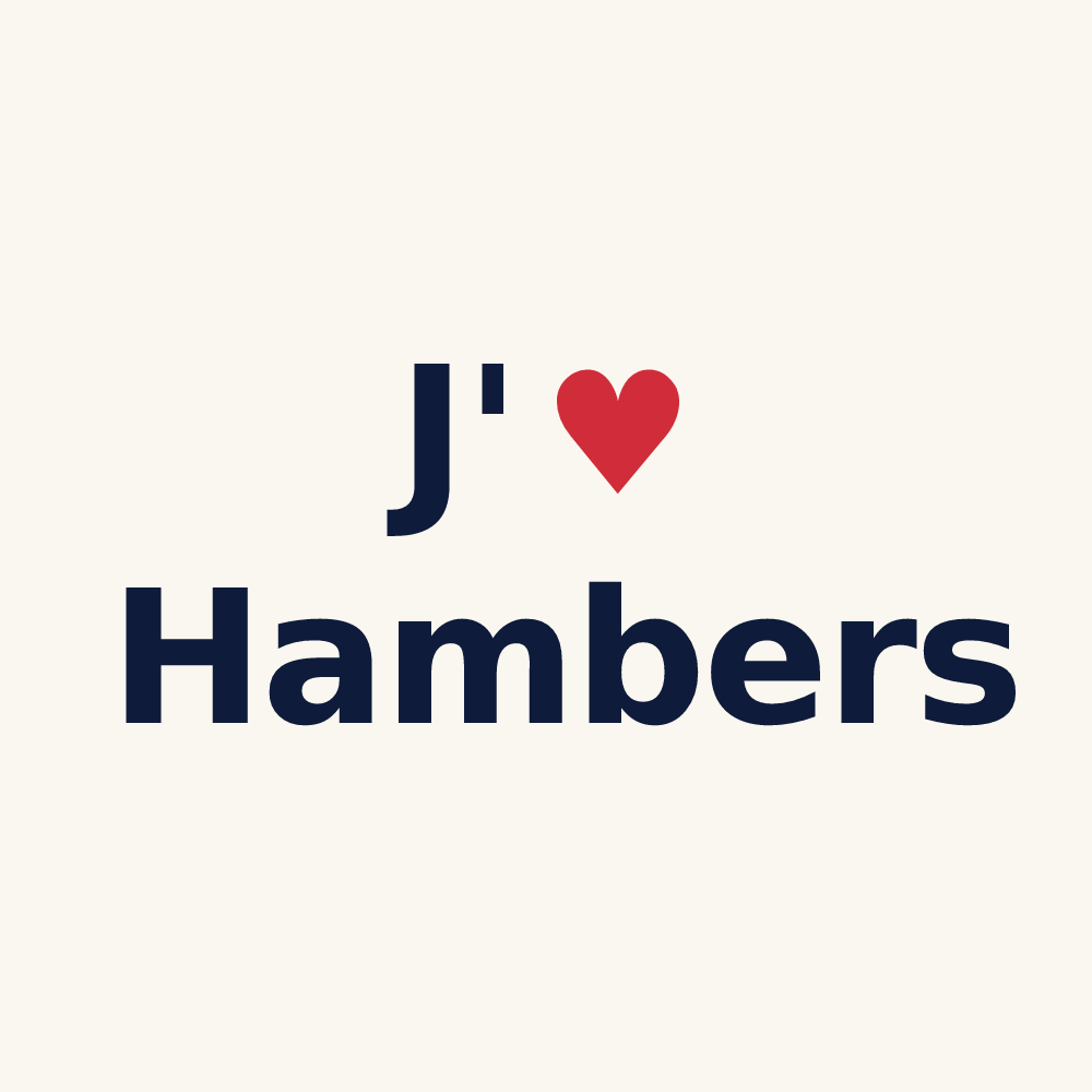 Tasse personnalisée Hambers — design J'aime Hambers