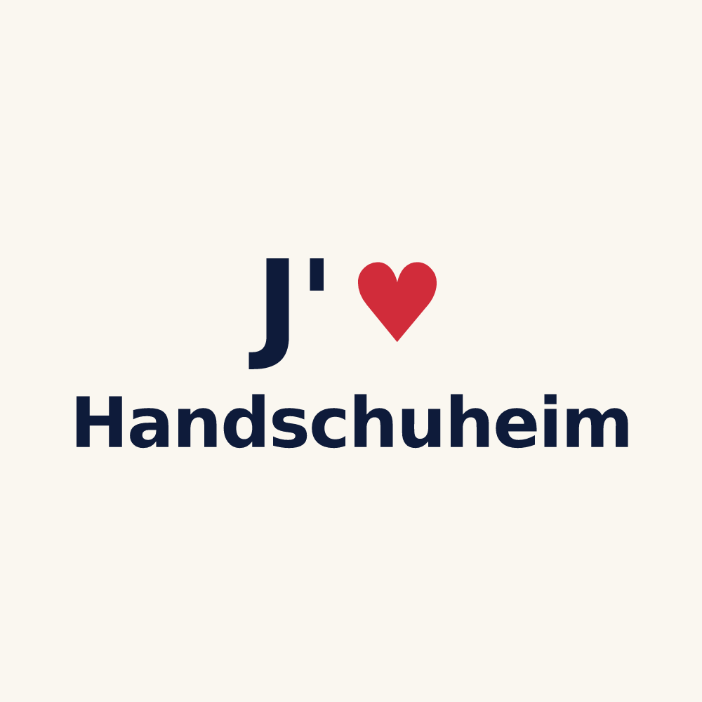 Tasse personnalisée Handschuheim — design J'aime Handschuheim