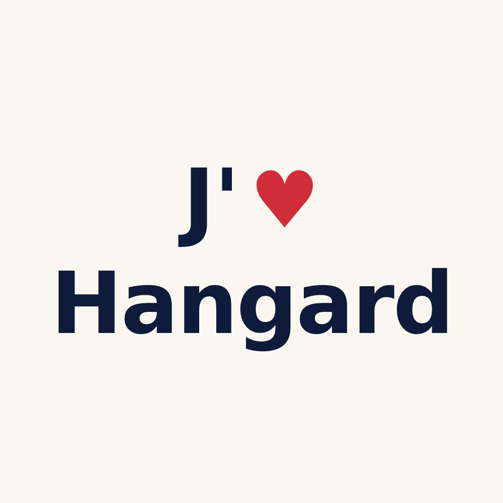 Tasse personnalisée Hangard — design J'aime Hangard