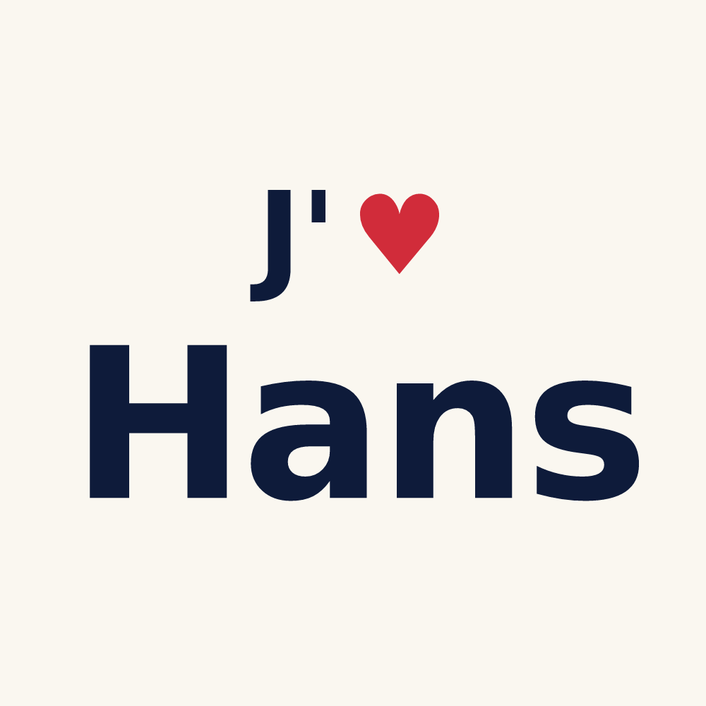 Tasse personnalisée Hans — design J'aime Hans