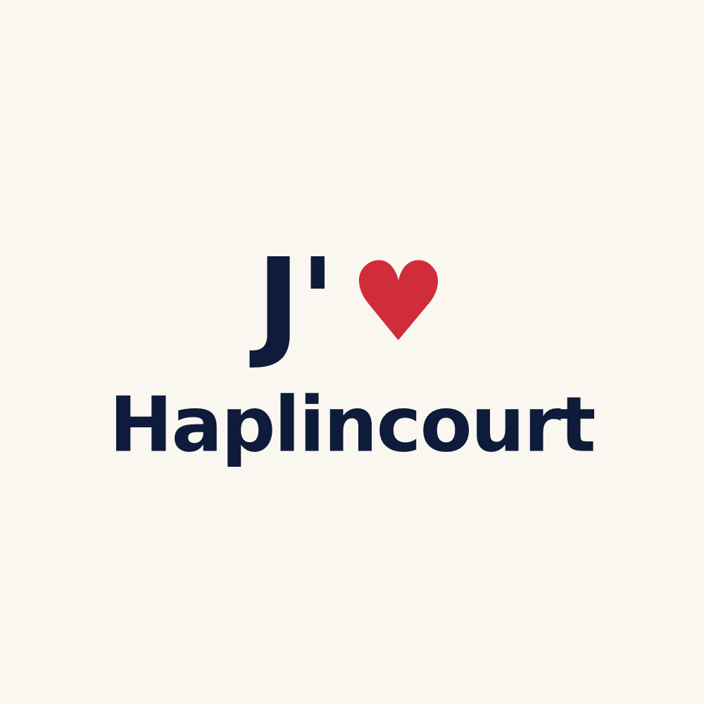 Tasse personnalisée Haplincourt — design J'aime Haplincourt