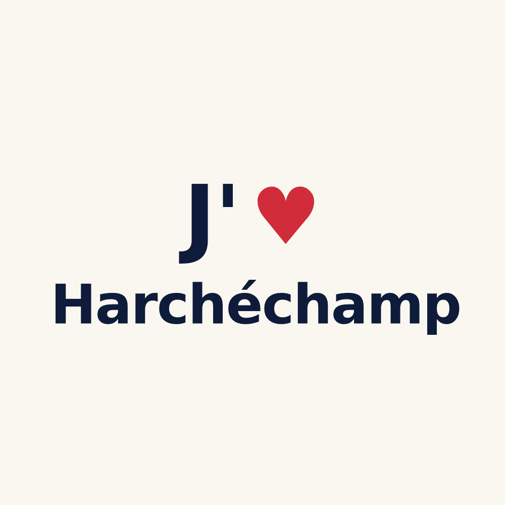 Tasse personnalisée Harchéchamp — design J'aime Harchéchamp