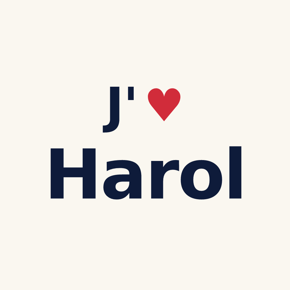 Tasse personnalisée Harol — design J'aime Harol