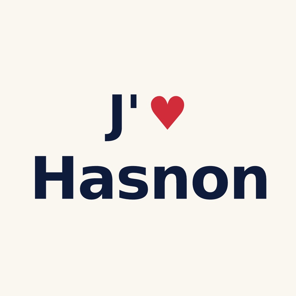 Tasse personnalisée Hasnon — design J'aime Hasnon