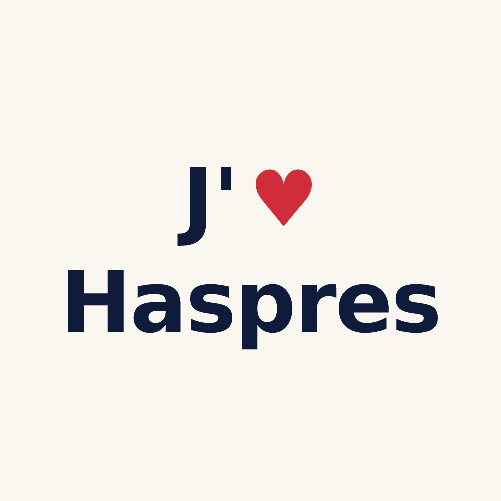 Tasse personnalisée Haspres — design J'aime Haspres