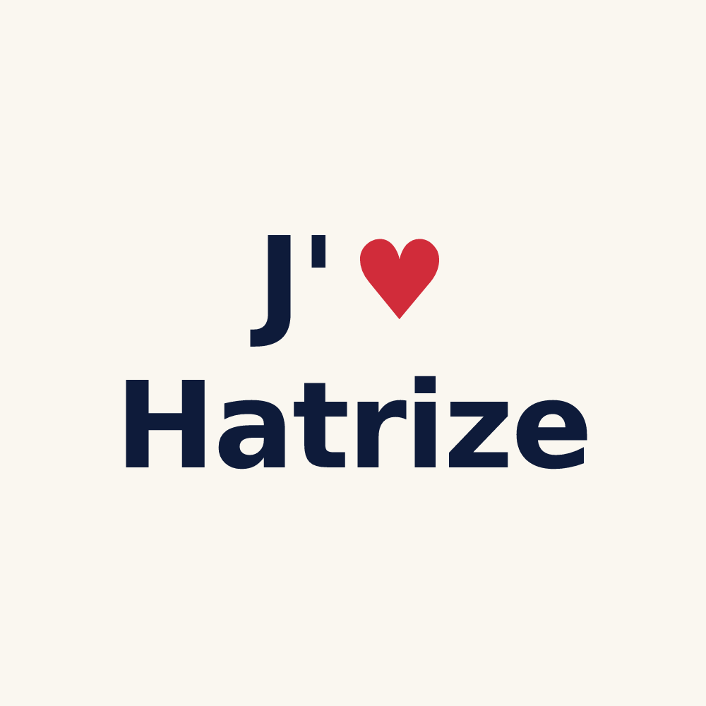 Tasse personnalisée Hatrize — design J'aime Hatrize