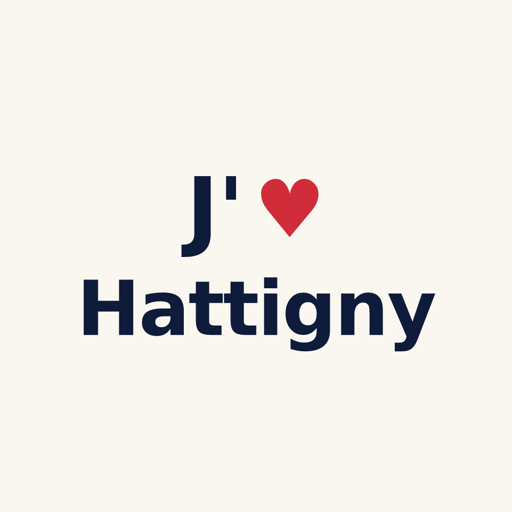 Tasse personnalisée Hattigny — design J'aime Hattigny