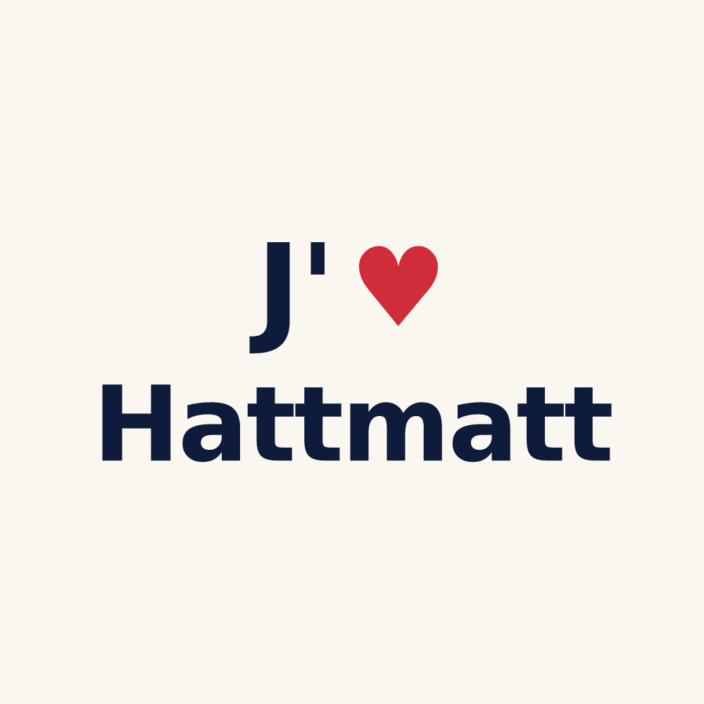 Tasse personnalisée Hattmatt — design J'aime Hattmatt