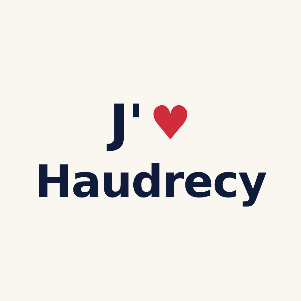 Tasse personnalisée Haudrecy — design J'aime Haudrecy