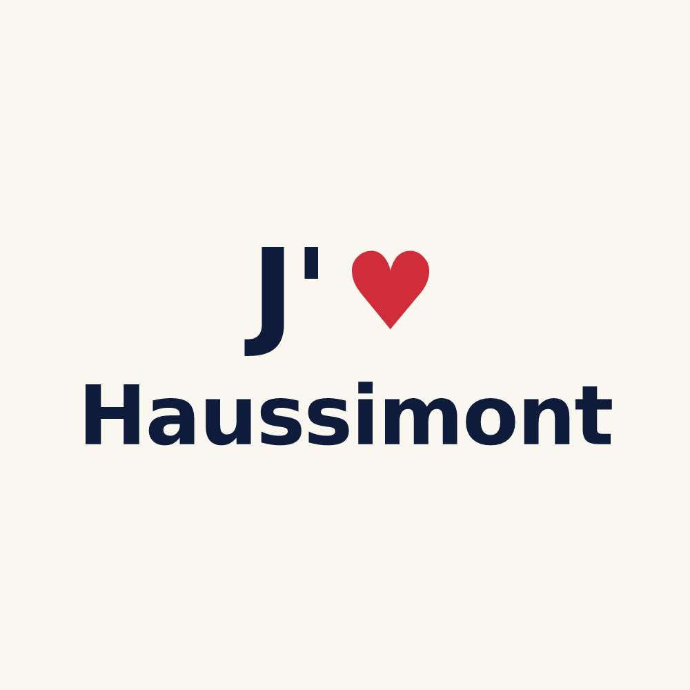 Tasse personnalisée Haussimont — design J'aime Haussimont