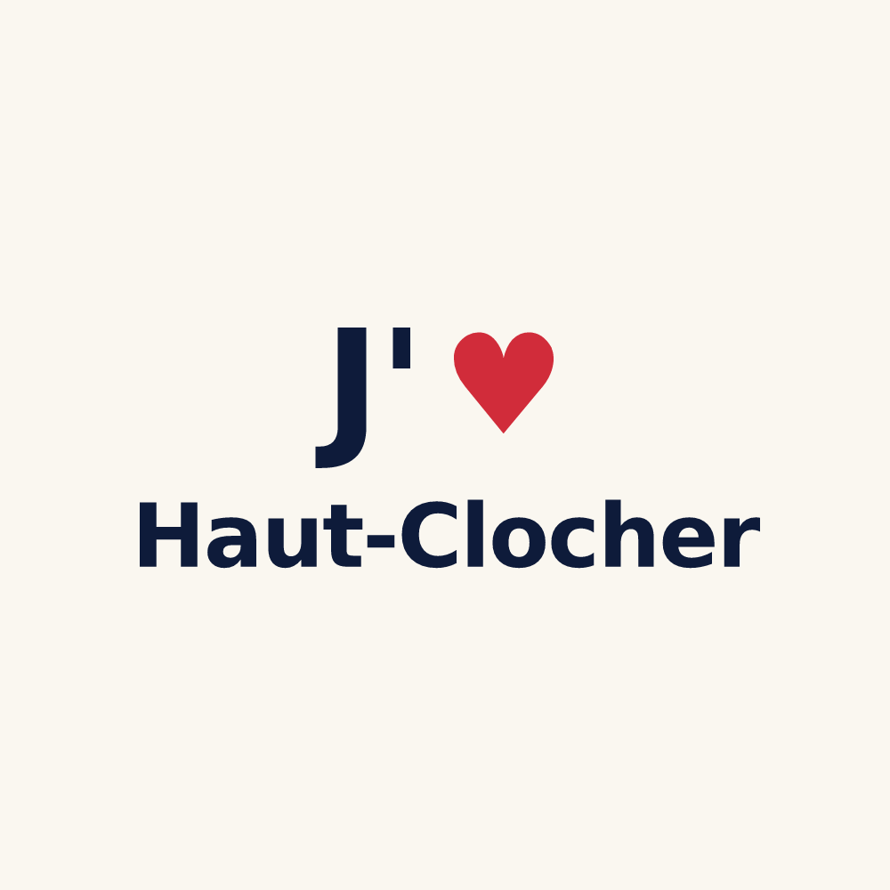 Tasse personnalisée Haut-Clocher — design J'aime Haut-Clocher