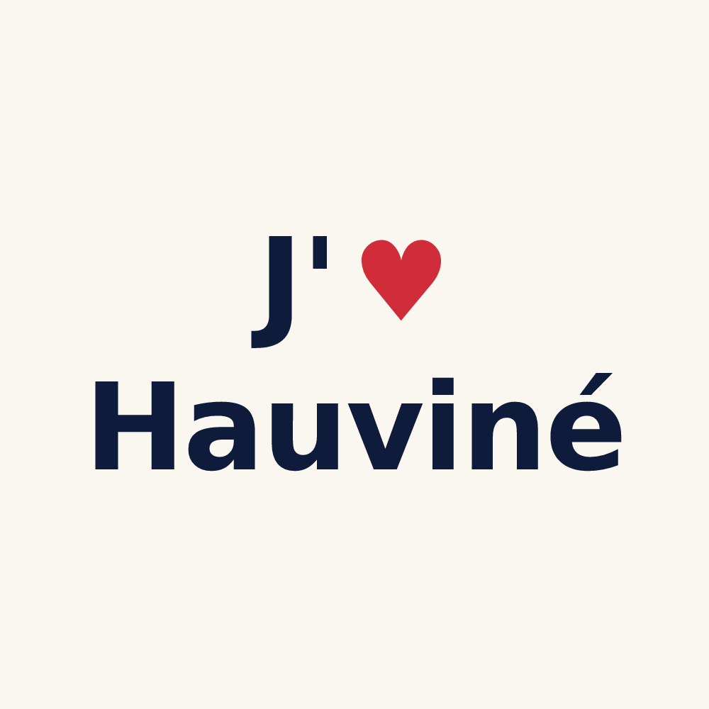 Tasse personnalisée Hauviné — design J'aime Hauviné