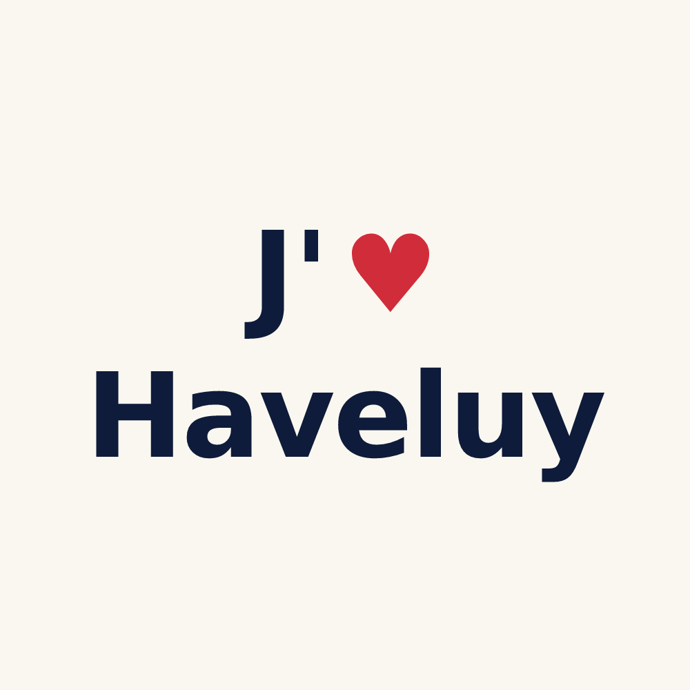 Tasse personnalisée Haveluy — design J'aime Haveluy
