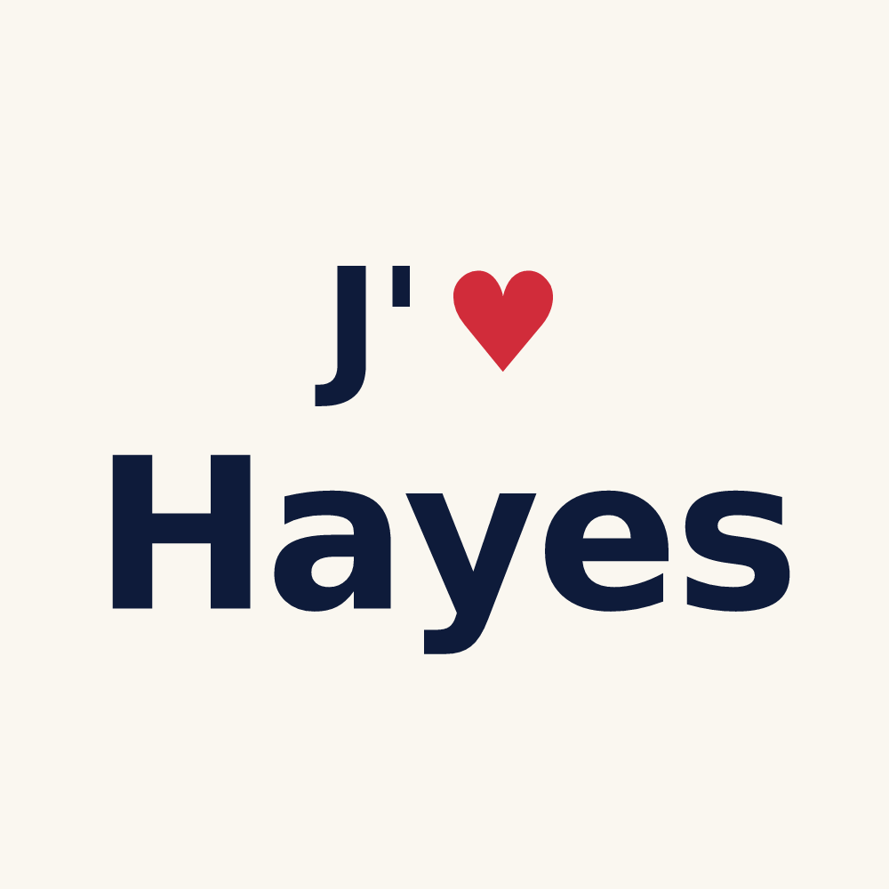 Tasse personnalisée Hayes — design J'aime Hayes