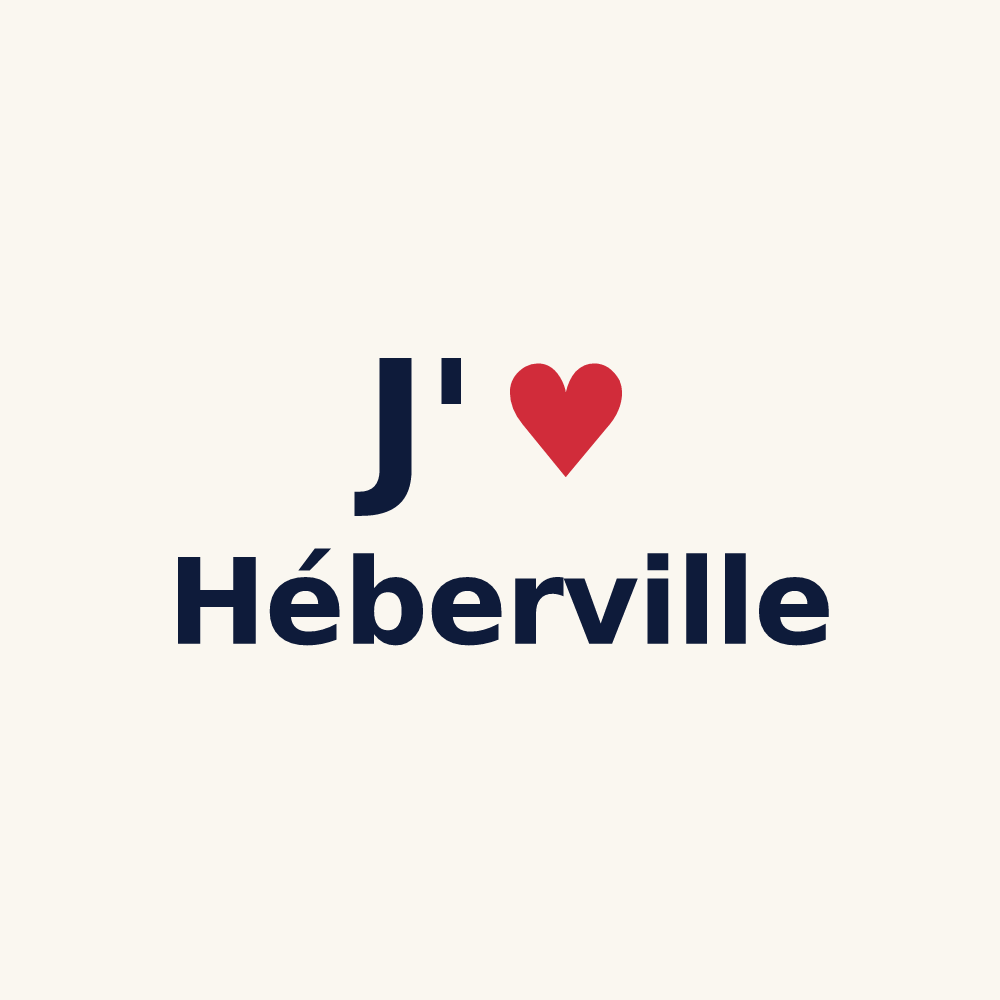 Tasse personnalisée Héberville — design J'aime Héberville