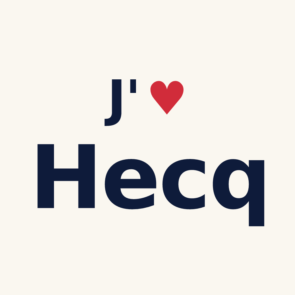 Tasse personnalisée Hecq — design J'aime Hecq