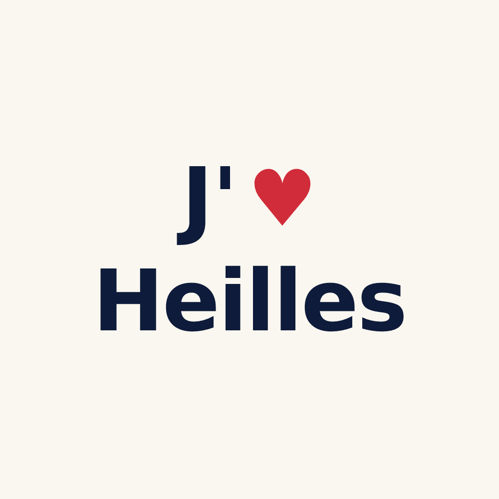 Tasse personnalisée Heilles — design J'aime Heilles