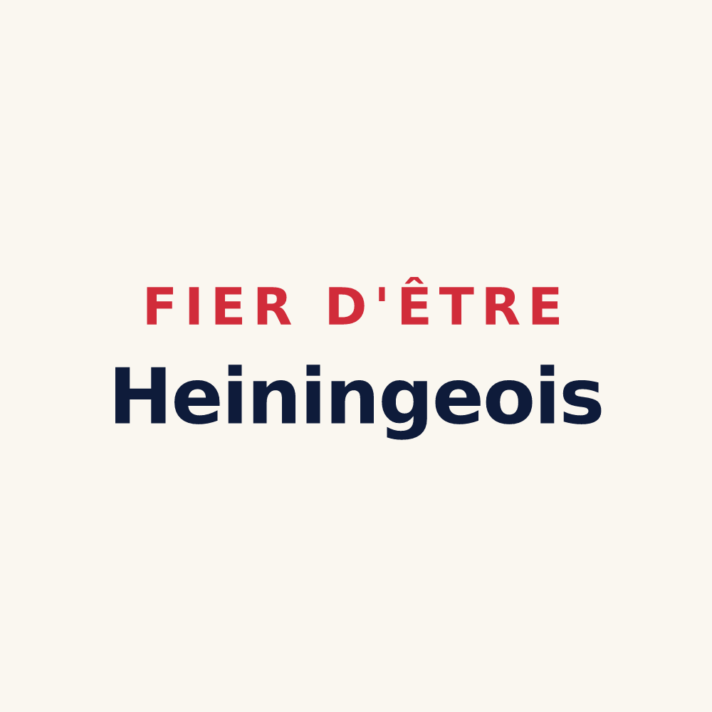 Tasse « Fier d'être Heiningeois » — design pour Heining-lès-Bouzonville