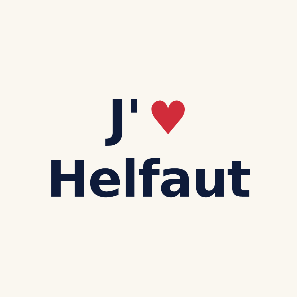 Tasse personnalisée Helfaut — design J'aime Helfaut