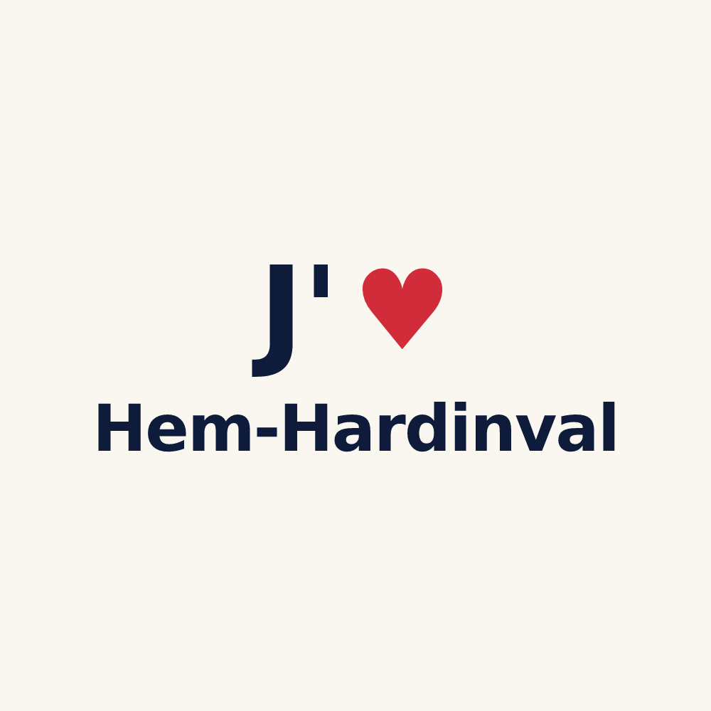 Tasse personnalisée Hem-Hardinval — design J'aime Hem-Hardinval