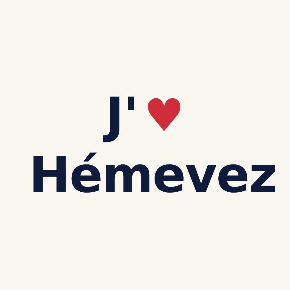 Tasse personnalisée Hémevez — design J'aime Hémevez